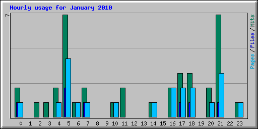 Hourly usage for January 2010
