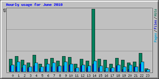 Hourly usage for June 2010